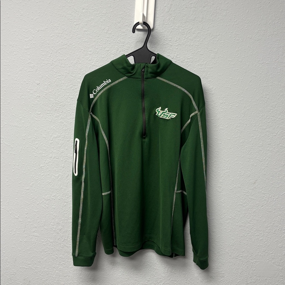 Columbia Men's Sz Large USF Performance Jacket in Green Excellent Used Cndtn!